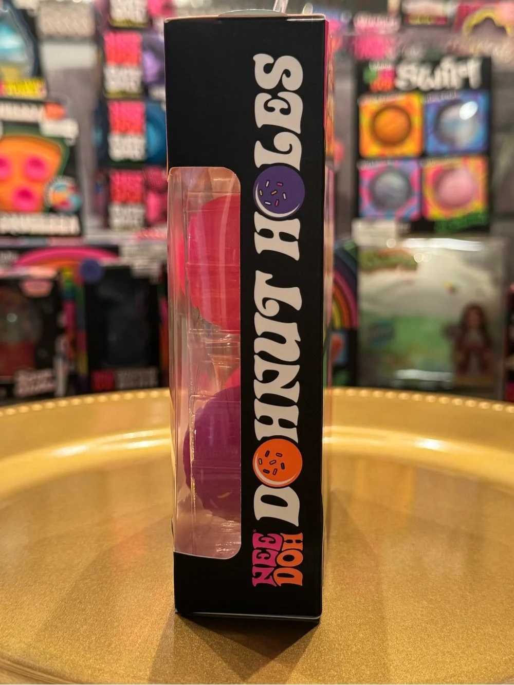 Nee Doh Donut Holes Squeeze Pack — Pink, Hot Pink, Orange, Purple